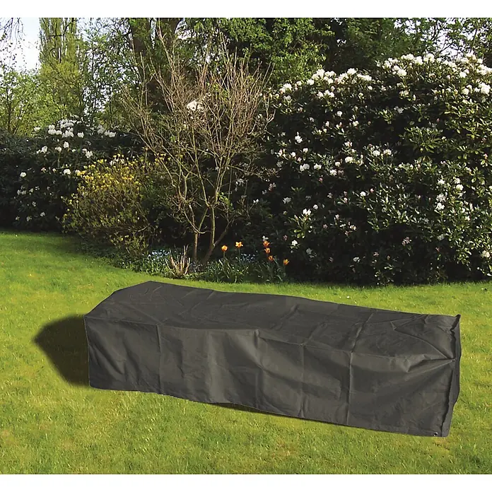 Acamp Loungemöbel-Schutzhülle Sizilien - L x B x H: 220 x 84 x 65 cm, Kunststoff, Anthrazit - Dunkelgraue Schutzhülle für Gartenmöbel.