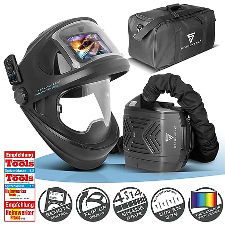 STAHLWERK  Schweißhelm MASTER AIR Automatik Schweißhelm