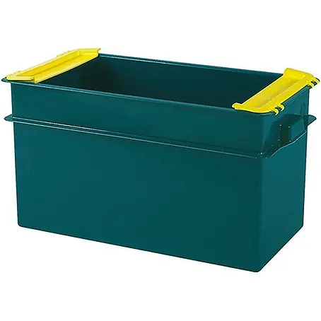 BRB Konischer Mehrzweckbehälter LxBxH 79x40x41 cm, 100 Liter, mit Stapelklappen