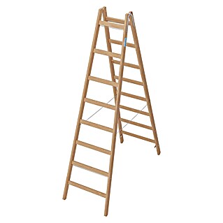 Krause Stabilo Sprossen-Doppelleiter (Höhe: 240 cm, Anzahl Tritte: 8 Stk., Holz)