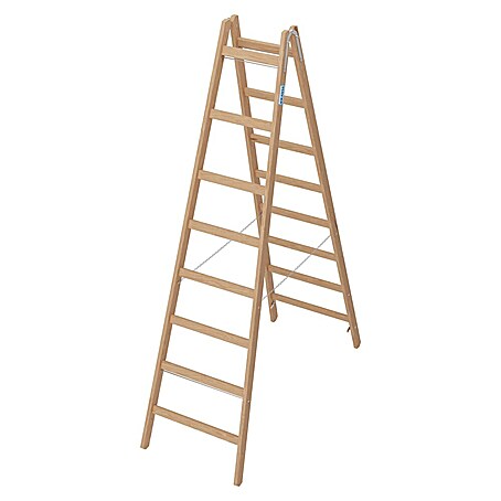Krause Stabilo Sprossen-Doppelleiter (Höhe: 240 cm, Anzahl Tritte: 8 Stk., Holz)