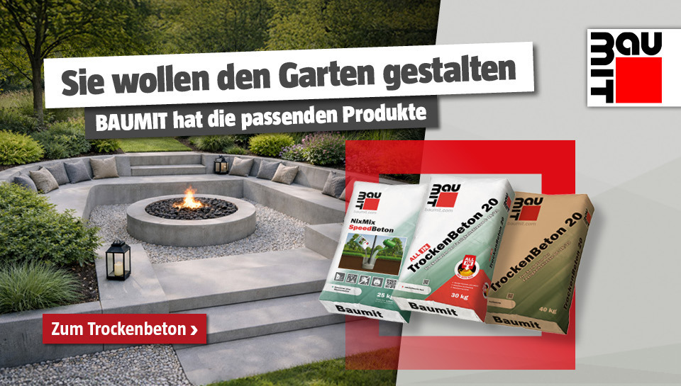 Baumit Trockenbeton für den Garten