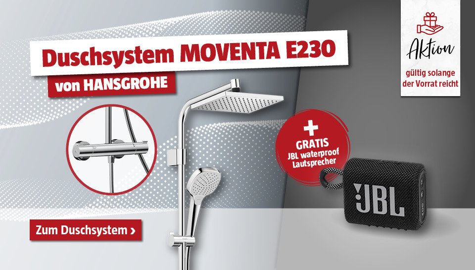 Aktion Hansgrohe Duschsystem mit gratis JBL Lautsprecher