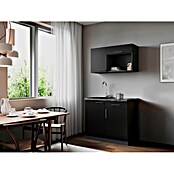Respekta Oliver Miniküche (Breite: 100 cm, Schwarz, Kochfeld) | BAUHAUS
