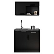 Respekta Oliver Miniküche (Breite: 100 cm, Schwarz, Kochfeld) | BAUHAUS