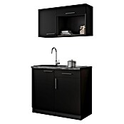 Respekta Oliver Miniküche (Breite: 100 cm, Schwarz, Kochfeld) | BAUHAUS
