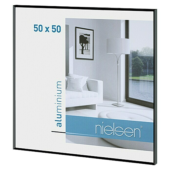 Nielsen Bilderrahmen Pixel (Schwarz, 50 x 50 cm, Aluminium)