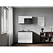 Respekta Oliver Miniküche (Breite: 100 cm, Weiß, Kochfeld | Mikrowelle) | BAUHAUS