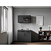 Respekta Oliver Miniküche (Breite: 100 cm, Grau, Kochfeld | Mikrowelle) | BAUHAUS