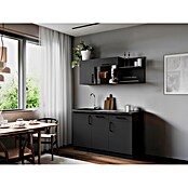 Respekta Oliver Miniküche (Breite: 145 cm, Grau, Kochfeld | Geschirrspüler | Mikrowelle) | BAUHAUS