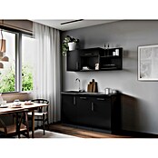 Respekta Oliver Miniküche (Breite: 145 cm, Schwarz, Kochfeld | Geschirrspüler) | BAUHAUS