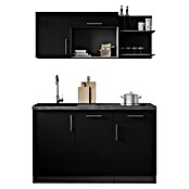 Respekta Oliver Miniküche (Breite: 145 cm, Schwarz, Kochfeld | Geschirrspüler) | BAUHAUS