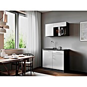 Respekta Oliver Miniküche (Breite: 100 cm, Weiß, Kochfeld | Mikrowelle) | BAUHAUS