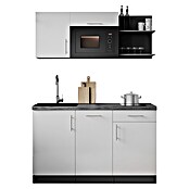 Respekta Oliver Miniküche (Breite: 145 cm, Weiß, Kochfeld | Geschirrspüler | Mikrowelle) | BAUHAUS