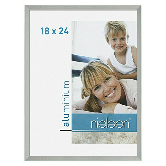 Nielsen Bilderrahmen Pixel (Mattsilber, 18 x 24 cm, Aluminium)