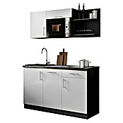 Respekta Oliver Miniküche (Breite: 145 cm, Weiß, Kochfeld | Geschirrspüler | Mikrowelle) | BAUHAUS