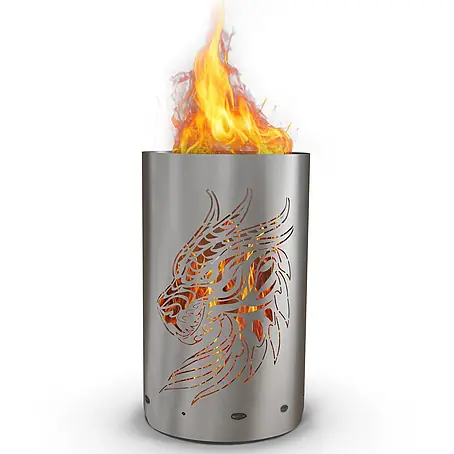 TiKo-Design  Holzkohlegrill Feuertonne-Drachen