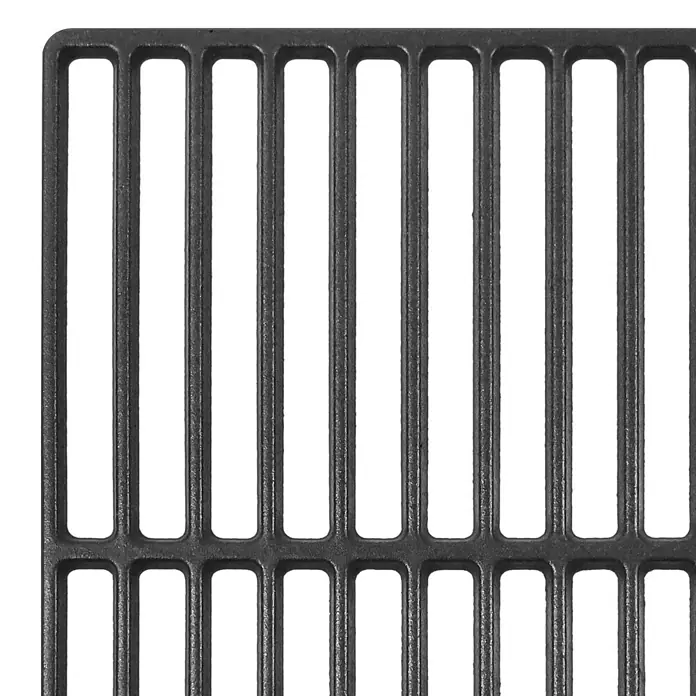 TAINO Grillrost - L x B: 34 x 77 cm, Gusseisen - Dunkelgrauer Gusseisen-Grillrost mit rechteckigem Gittermuster.