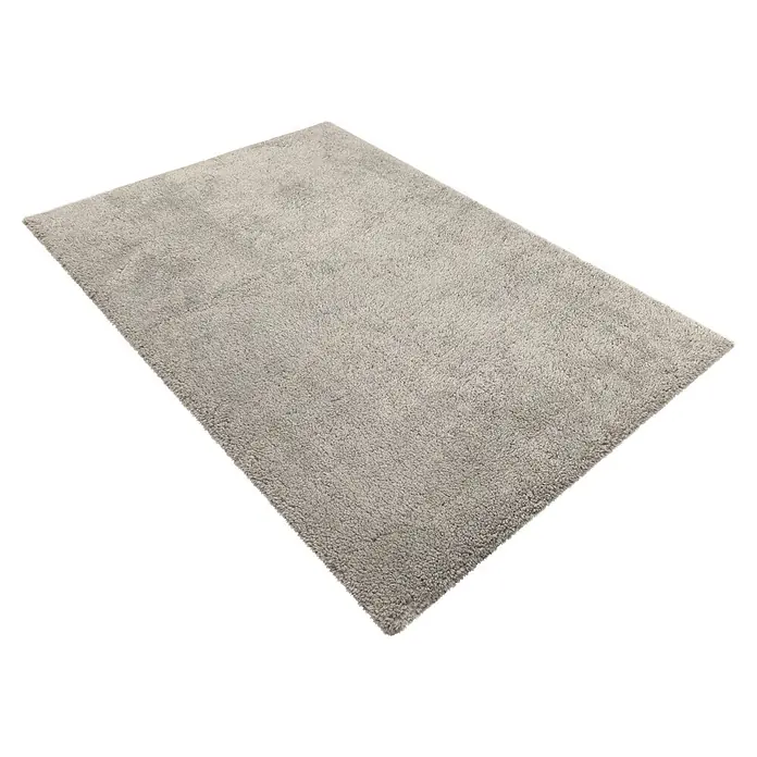 Alfombra de pelo largo Gypsy - Taupe, 110 x 60 cm, 100% Poliéster - Alfombra rectangular gris claro de pelo largo.