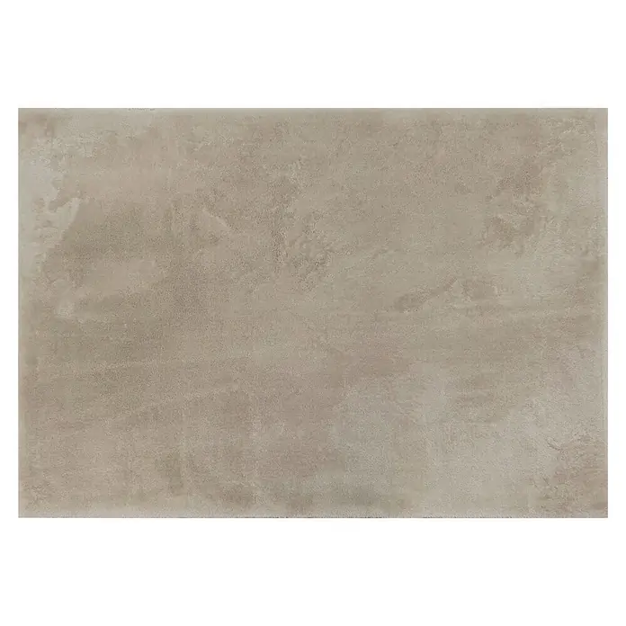 Alfombra de pelo largo Cuba - Camel, 170 x 120 cm, 100% Poliéster - Textil de felpa suave gris claro con sutiles variaciones de textura.