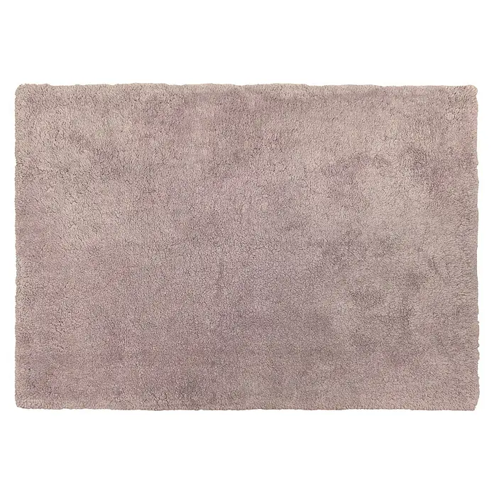 Alfombra de pelo largo Gypsy - Rosa, 110 x 60 cm, 100% Poliéster - Una alfombra rectangular gris claro de pelo largo, suave y texturizada.