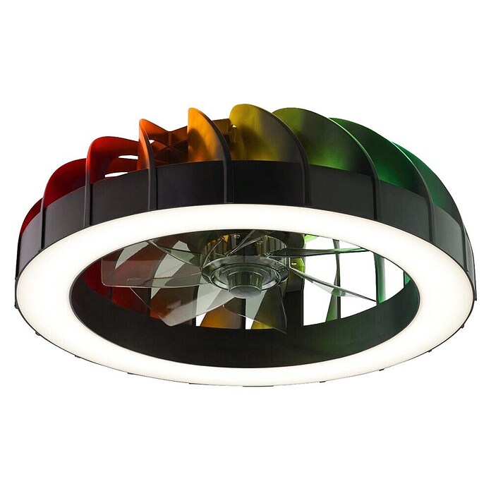 Brilliant Plafondventilator Fanora met verlichting (Zwart, 46 cm) | BAUHAUS