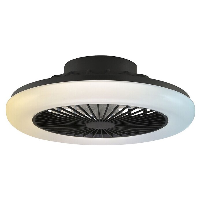Brilliant Plafondventilator Montero met verlichting (Zwart, 42 cm) | BAUHAUS