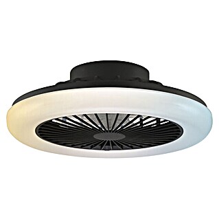 Brilliant Plafondventilator Montero met verlichting (Zwart, 42 cm)