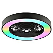 Brilliant Plafondventilator Catania met verlichting (Zwart, 48,6 cm) | BAUHAUS