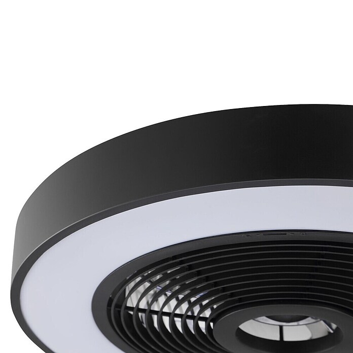 Brilliant Plafondventilator Catania met verlichting (Zwart, 48,6 cm) | BAUHAUS