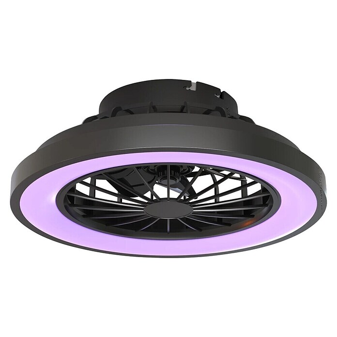 Calex Plafondventilator met verlichting (Zwart / Wit, 28,5 cm) | BAUHAUS