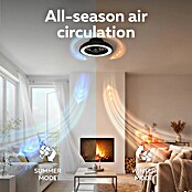 Calex Plafondventilator met verlichting (Zwart / Wit, 28,5 cm) | BAUHAUS