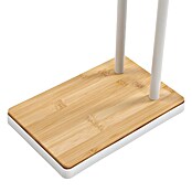 Versa Toallero de pie Bambú (Altura: 78,5 cm, 2 brazos, Blanco) | BAUHAUS