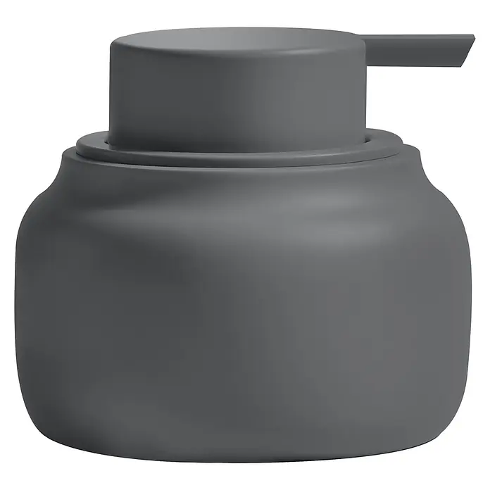 Spirella Dosificador de jabón Zac - Gris carbón - Dispensador gris mate de jabón líquido o loción con bomba.