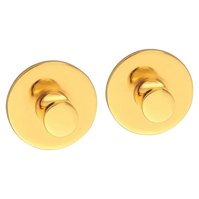 Spirella Colgador de baño Elsie - Oro, 2 ud. - Dos pomos redondos de latón pulido.