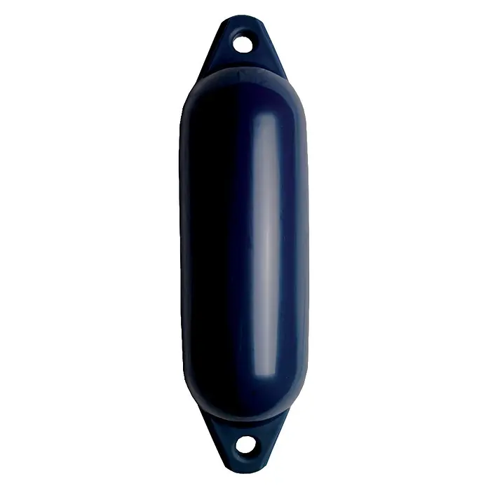 Talamex Fender - Durchmesser: 10 mm, Länge: 40 mm, Navy - Dunkelblauer zylindrischer Bootsfender mit Befestigungslöchern an beiden Enden.