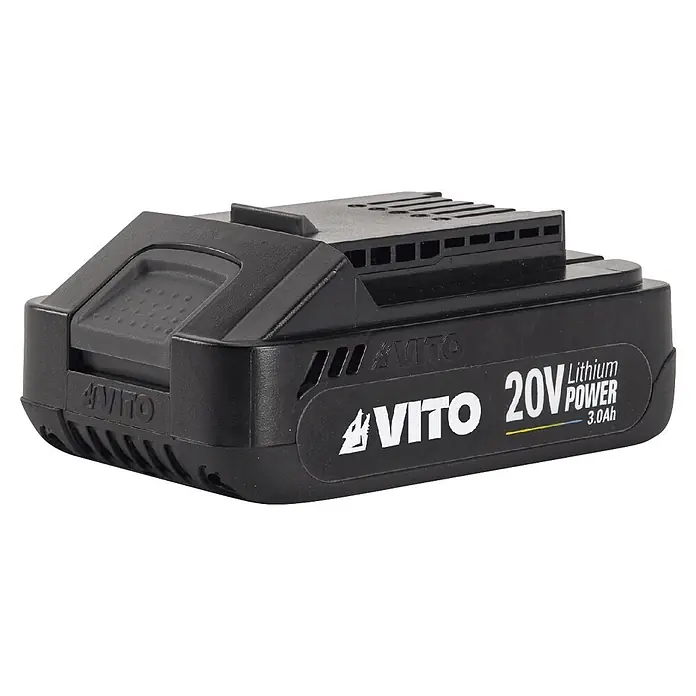Vito Juego de máquinas VIBCAGC - 20 V, 1 batería, 3 Ah, 4 pzs. - Batería negra de plástico VITO 20V Lithium Power 3.0Ah para herramienta eléctrica.