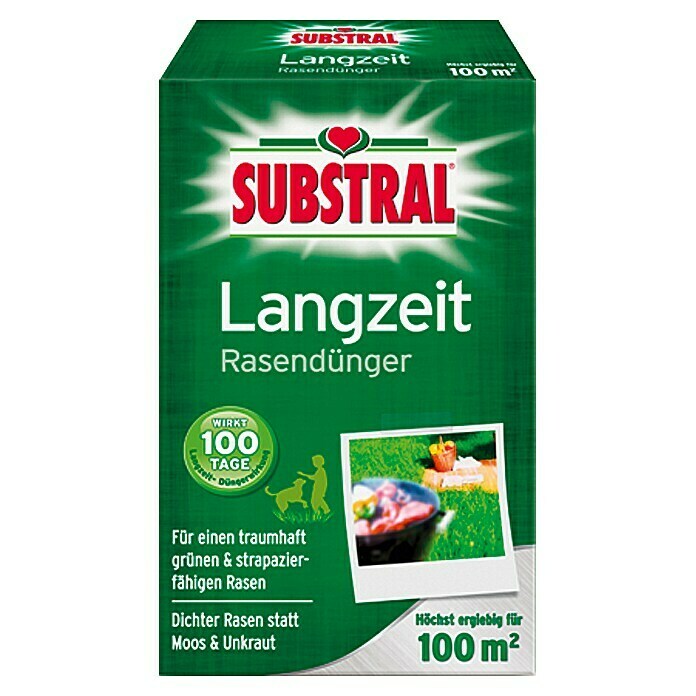 Substral Langzeit-Rasendünger (2 kg, Inhalt ausreichend für ca.: 100 m²)