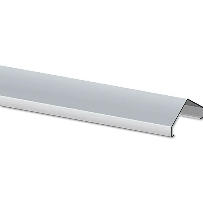 Designaufsatz - Länge: 180 cm, Geeignet für: Sichtschutzzäune von 40 - 45 mm - Dachrinnenabdeckung aus Metall, schützt effektiv vor Laub und Verschmutzungen, für lange Lebensdauer des Dachs.