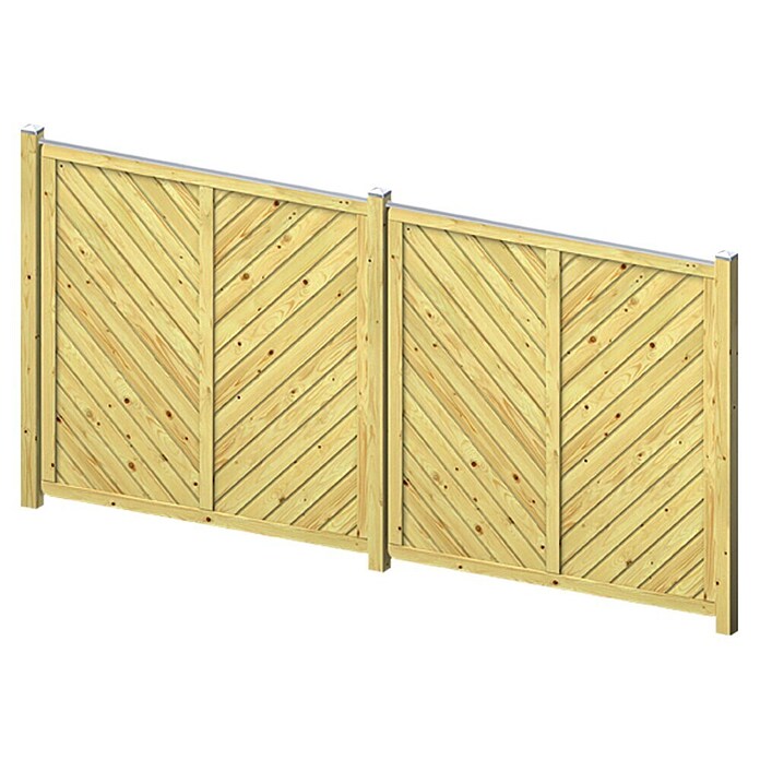 Designaufsatz (Länge: 180 cm, Geeignet für: Sichtschutzzäune von 40 - 45 mm)