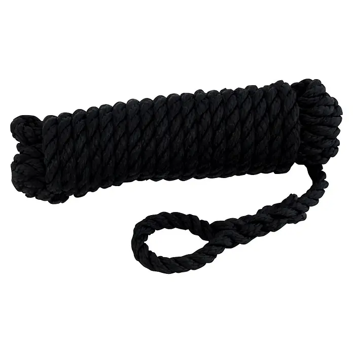 Talamex Fenderleine - Durchmesser: 8 mm, Länge: 2,5 m, Schwarz, 2 Stk. - Eng gewickeltes schwarzes Seil mit einer Schlaufe an einem Ende.