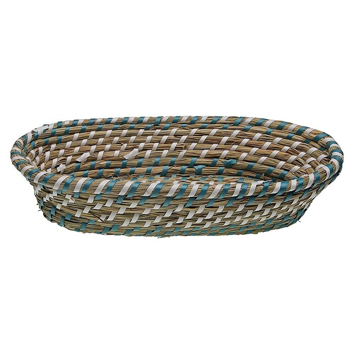 Versa Cesta (L x An x Al: 19 x 35 x 9 cm, Azul y blanco) | BAUHAUS