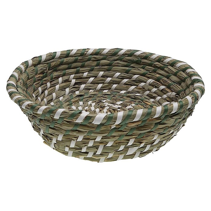 Versa Cesta (L x An x Al: 25 x 25 x 8 cm, Verde y blanco) | BAUHAUS
