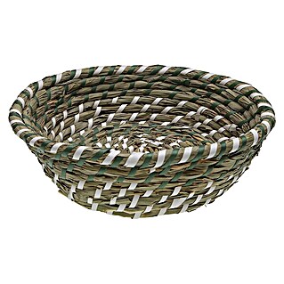 Versa Cesta (L x An x Al: 25 x 25 x 8 cm, Verde y blanco)