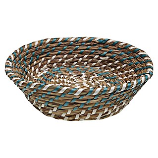 Versa Cesta (L x An x Al: 25 x 25 x 8 cm, Azul y blanco)