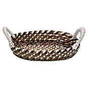 Versa Cesta con asas (L x An x Al: 26 x 17 x 6 cm, Negra y blanco) | BAUHAUS