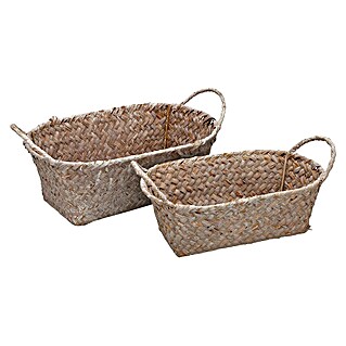 Versa Cesta (L x An x Al: 30 x 20 x 12 cm, Marrón, 2 pzs.)
