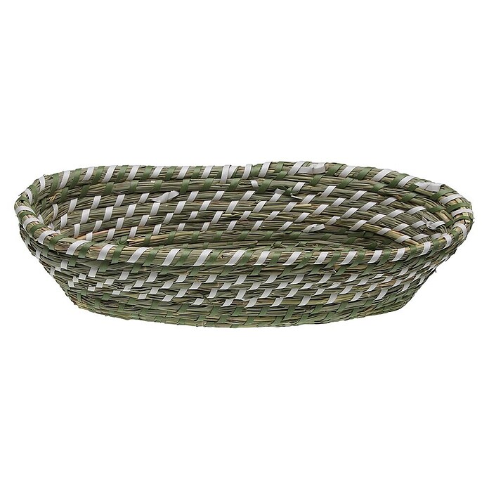 Versa Cesta (L x An x Al: 19 x 35 x 9 cm, Verde y blanco) | BAUHAUS