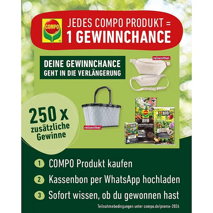 Compo Anti-Spinnen-Spray Spinnen-Raus - 750 ml - Werbung für COMPO-Gewinnspiel: Kaufe COMPO Produkte, gewinne Gartenerde, Dünger, Reisenthel Bauchtaschen und einen Einkaufskorb.