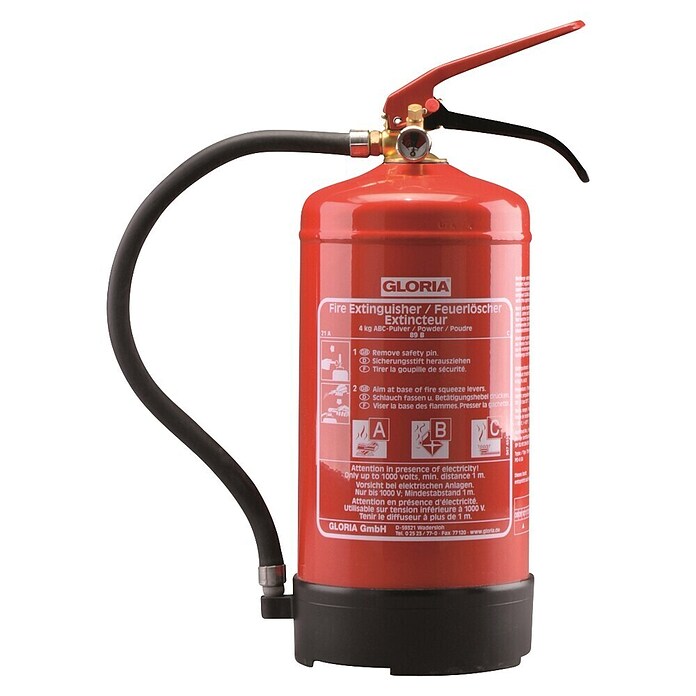 Gasilni aparat Gloria  (6,7 kg, Gasilno sredstvo: Prah, Ø x V: 15 x 41 cm) | 1334 - Feuerlöscher und Zubehör | AAHC - Sicherheitsshop | AAH - Sicherheit | AA - Eisenwaren | A - Eisenwaren | BAUHAUS